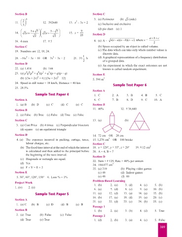 Page 397 Start Up Mathematics 8 Non Cce